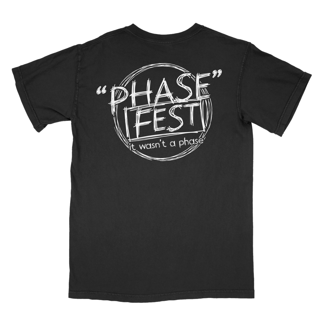 "Phase" Fest White Circle Logo Pocket - Tee : Unisex