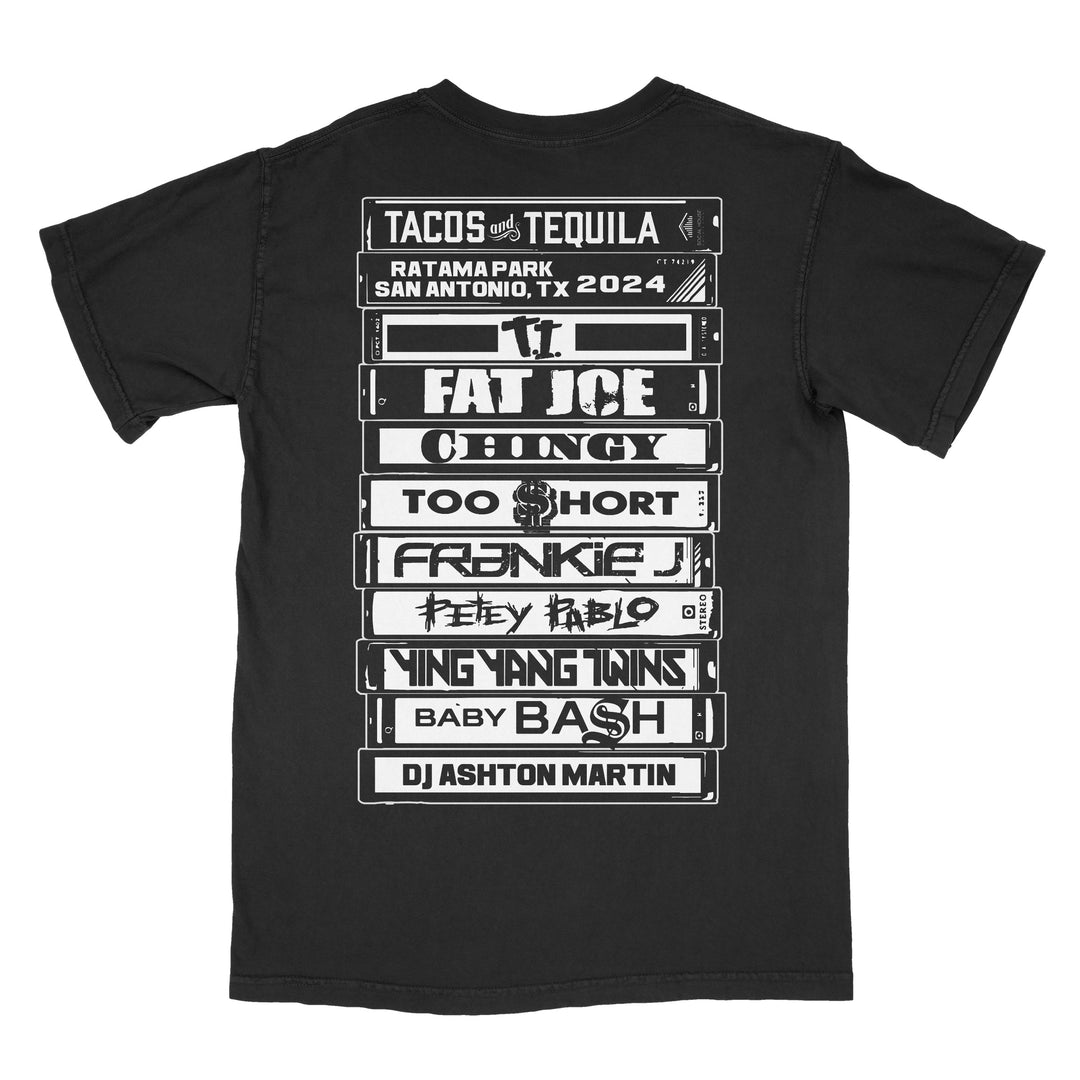 Tacos and Tequilas Stacked Tapes SATX- Tee : Unisex