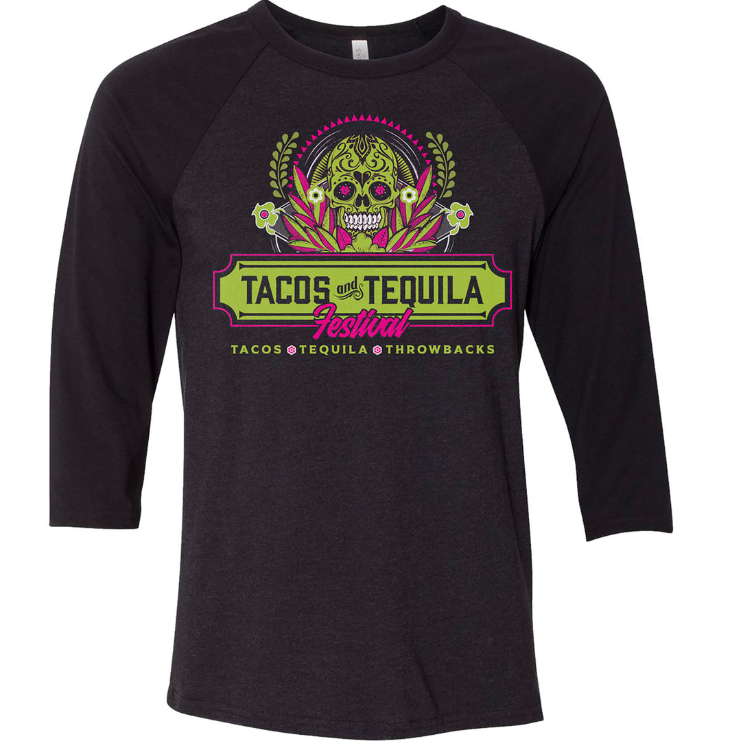 Tacos and Tequila Logo - Raglan : Unisex