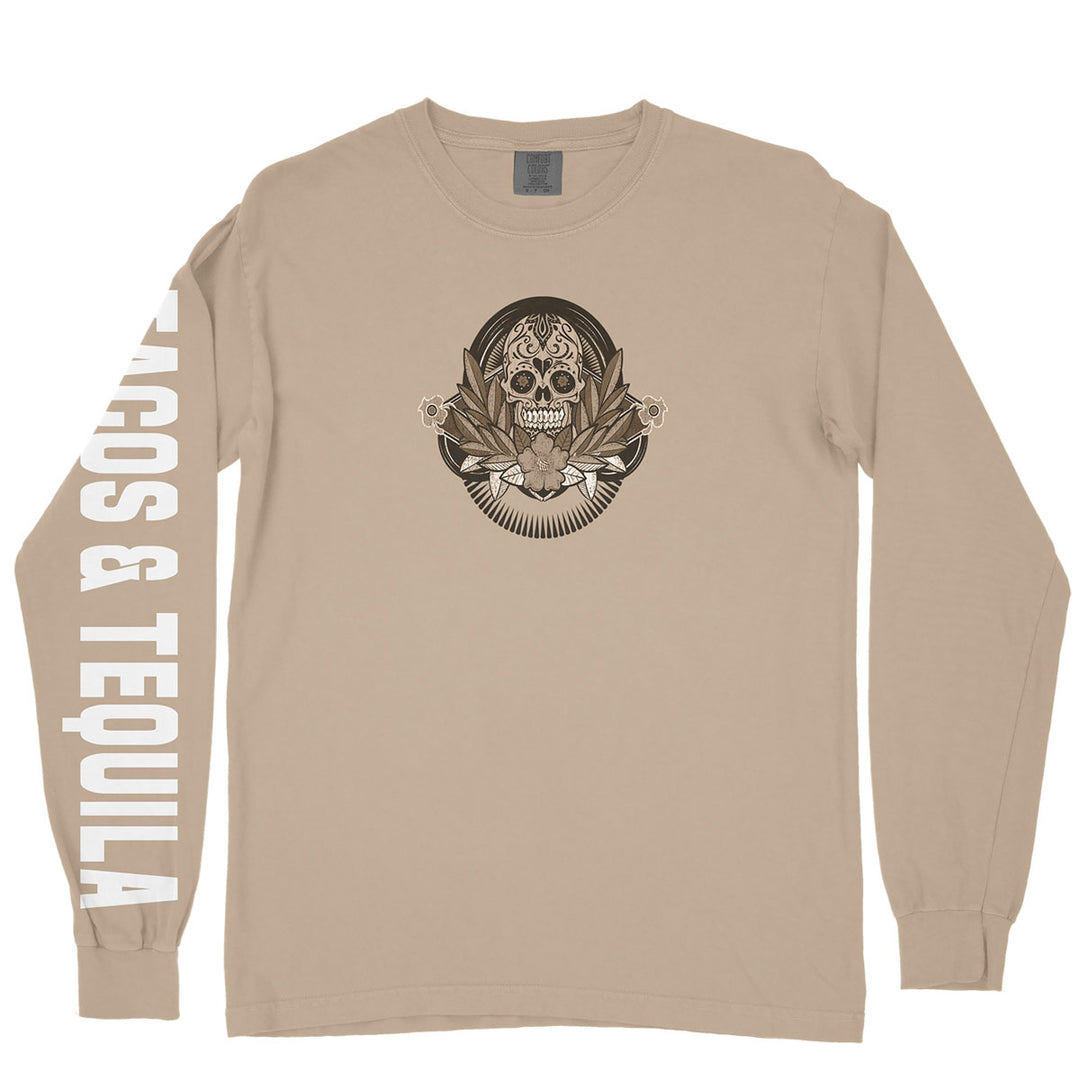 Tacos and Tequila Skull Chest - Long-Sleeve : Unisex